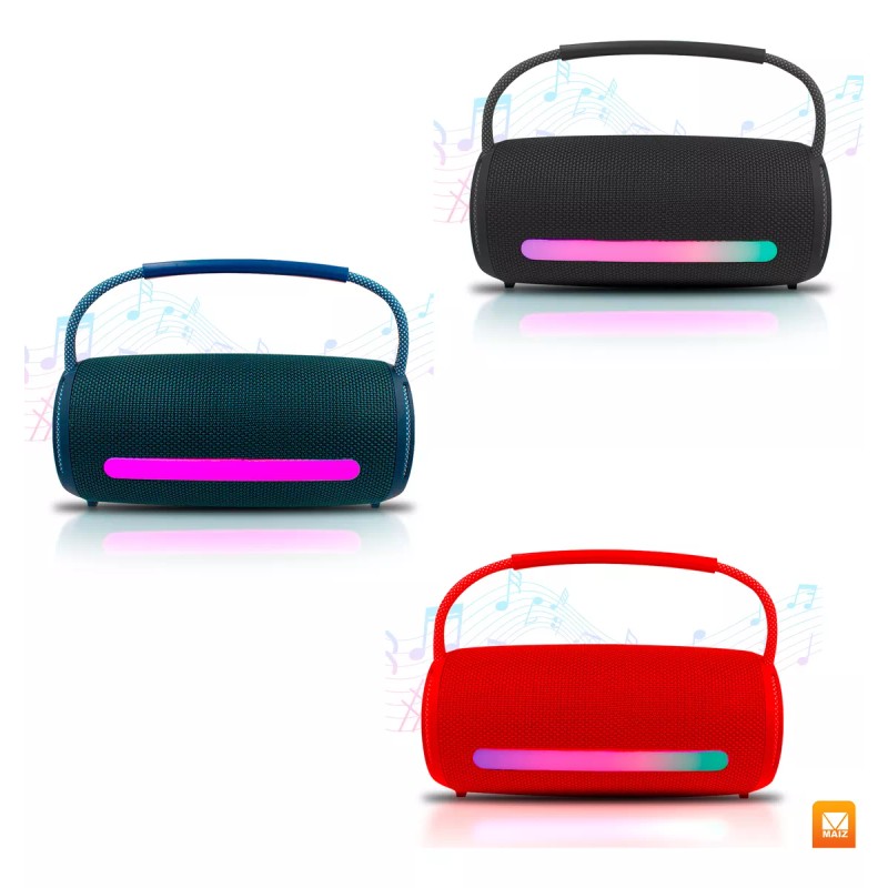 Maíz Bocina Radio Fm Luz Led Recargable Usb Bluetooth Portatil