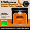 Organic Turmeric Capsules with Probiotics Ginger and Black Pepper, Maximum