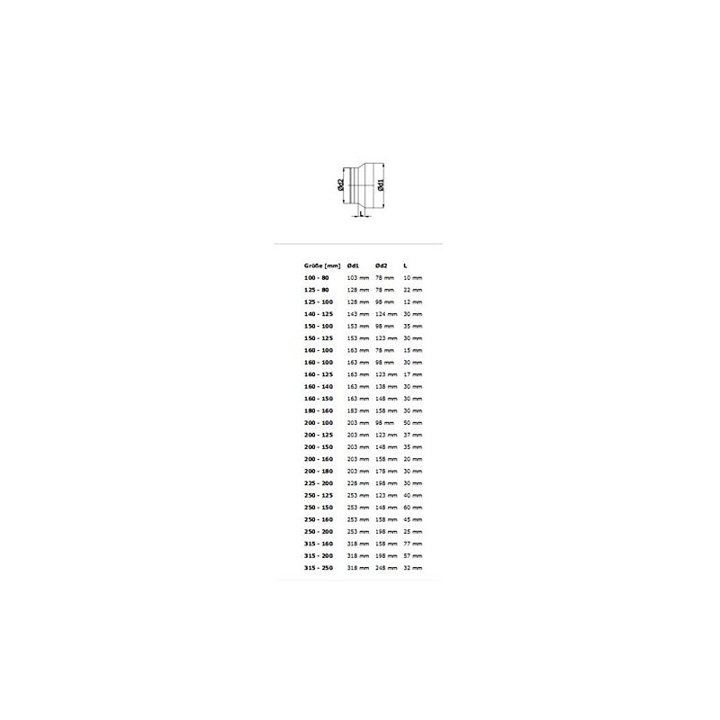 MKK - 18112-001 Reducer Reduction Aluflex Pipe Flex Pipe Ventilation