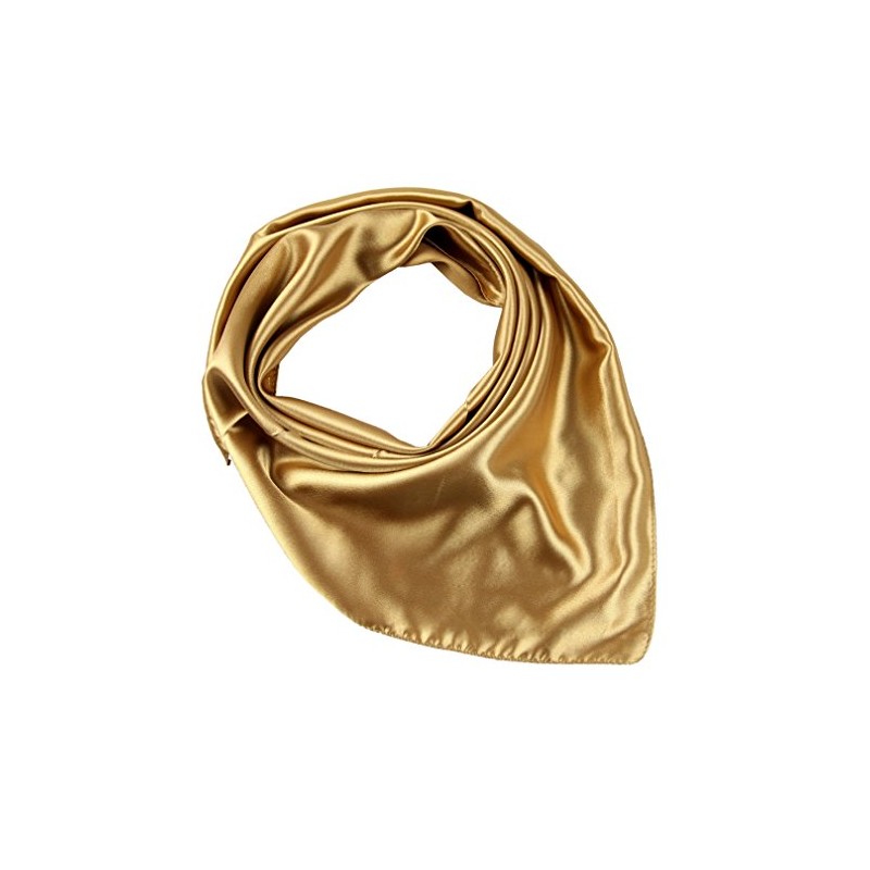 YiyiLai Simple Neckerchief, Plain, Faux Silk, Office Scarf, Square, Formal