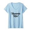 Womens Mamma Mia - Cute Italian V-Neck T-Shirt