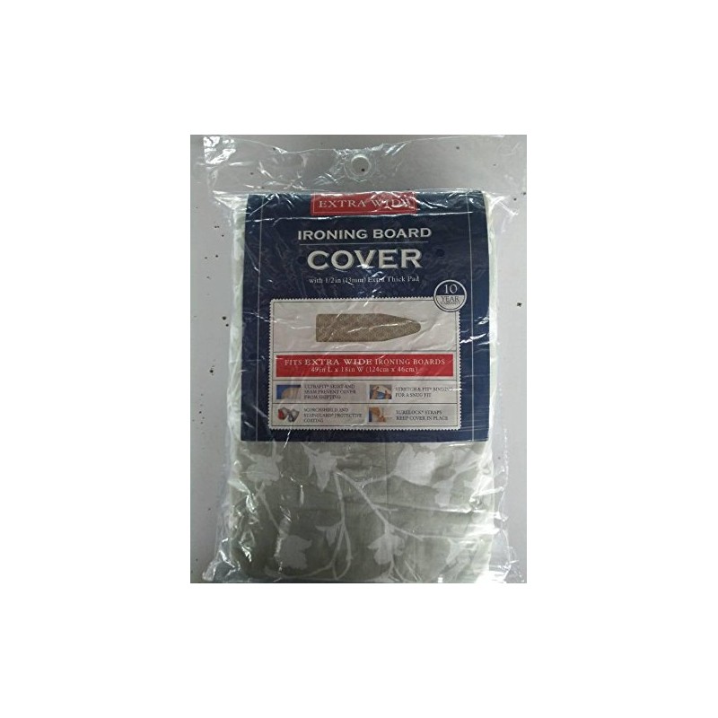 J&J Home Fashion Extra Wide 18x48 Ironing Board Cover with