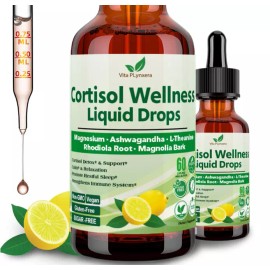 vitaP ✨ Cortisol Balance Liquid Drops 17-in-1 Ashwagandha Magnesium L-Theanine 2oz Lem