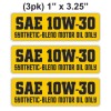 Unbranded/Generic 3 pcs SAE 10W-30 Synthetic Blend Motor Oil Only
