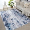 BRICHOEE Modern Abstract Area Rug, 3x5 Blue Indoor Area Rug