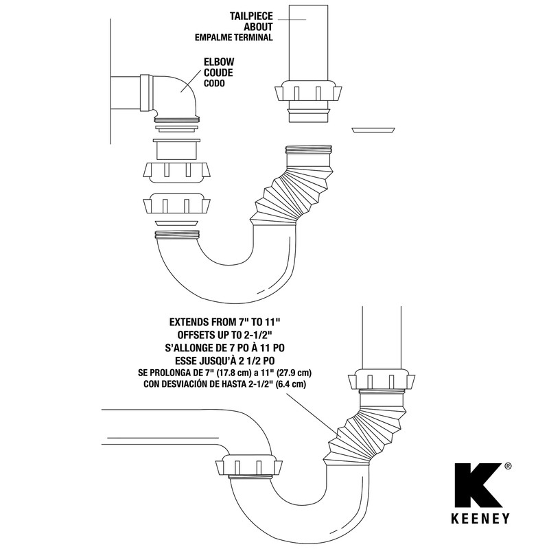 Plumb Pak PP812-55 Flex 'N Fix J Bend with Captured