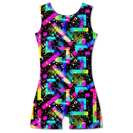 uideazone 80s 90s Leotards for Girls size 7 size 8 Sparkly One-piece Gymnastics Ballet Bodysuit Quick Dry Athletic Unitards Outfits