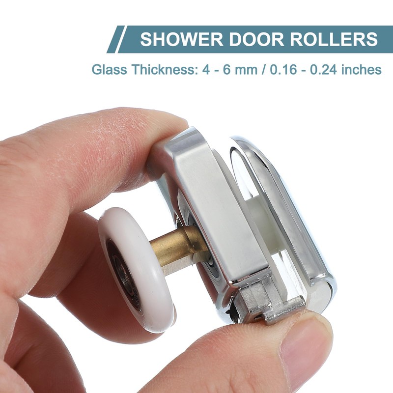 uxcell 25 mm Shower Door Rollers, Single Shower Door Runners