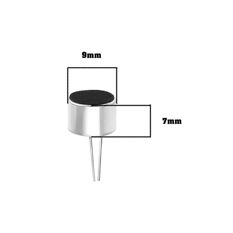 Pack of 20 2-Pin Microphone Electret Capacitor Cable Capsule Electret