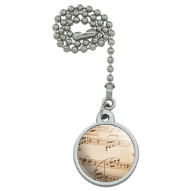 GRAPHICS & MORE Vintage Sheet Music Notes Musical Score Musician Ceiling Fan and Light Pull Chain