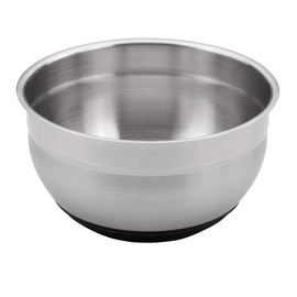 Grunwerg Stainless Steel Non-Slip Black Base Mixing Bowl, 18cm Diameter, 1.3L