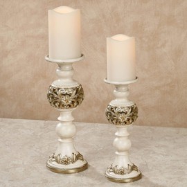 Abimbola Candleholders Ivory Set of Two