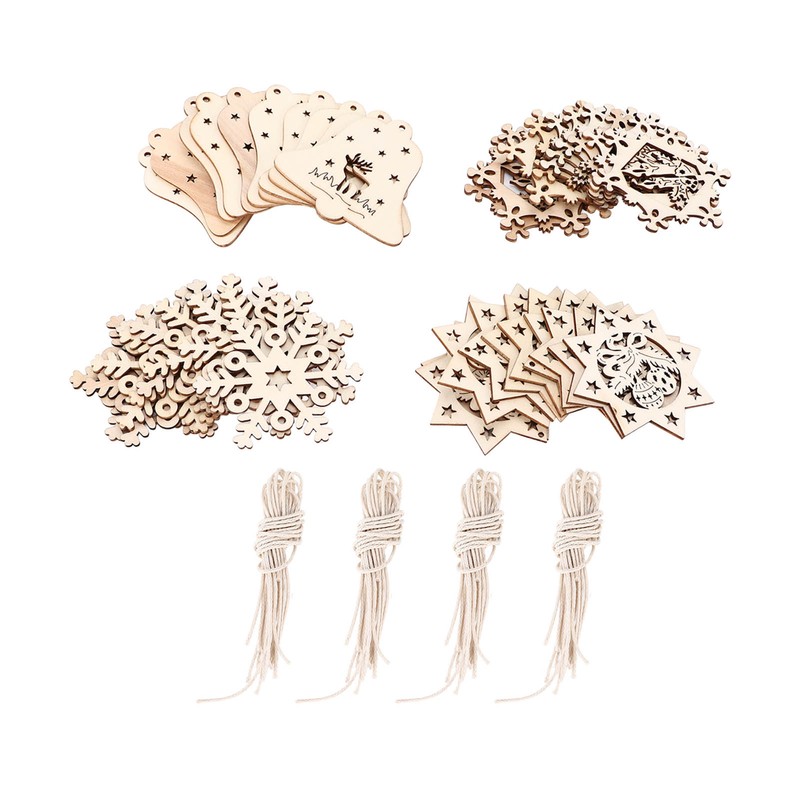 Wooden Pendants Unique Hand Made DIY Artworks Handicrafts Wood Chips