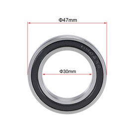 sourcing map Pack of 4 6906-2RS Deep Groove Ball Bearings 30 mm x 47 mm x 9 mm Double Sealed Chrome Steel P6 (ABEC3)