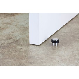 EVI Herrajes 040157AM Doorstop, Black Rubber, Floor Mounted, Silent