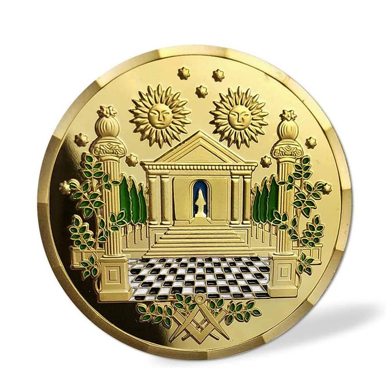 Masonic Challenge Coin Grand Master Hiram Abiff Widow’s Son Freemason
