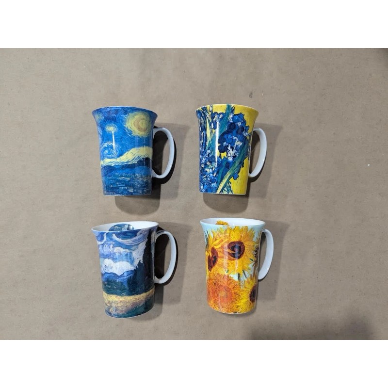 McIntosh Trading Van Gogh Mugs Set of 4 Fine China