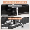 Teenyyou an Oval Hole Gray Faucet Mat for Kitchen Sink