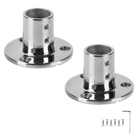 ODYSUNRAL Marine Grade Boat Hand Rail Base, Sturdy, Versatile Application, 316 Stainless Steel Round 90 Degree Base Rail Fitting for 7/8 inch Tube(2-Pack)