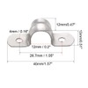 sourcing map 12mm(0.5") Rigid Pipe Strap, 2 Holes 304 Stainless