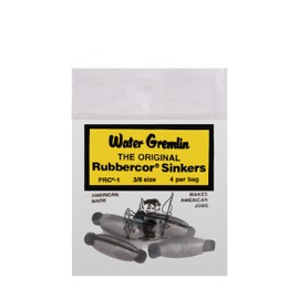 Water Gremlin Company PRC-000 Rubbercore Sinker 1/16oz Ziplock 8Pk