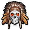 OwnTheAvenue 4Pcs - Indian Chief Skull Flames Laptop Bumper Auto