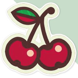 Extra Large 460mm 'Two Cherries' Permanent Sticker Decal for Cars/Windows/Bins/Walls (DW00114831)