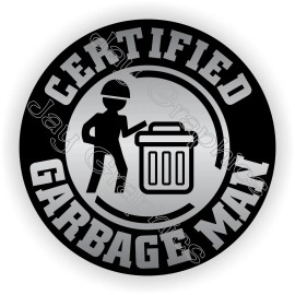 Unbranded/Generic 3pk Silver FUNNY GARBAGE MAN Hard Hat Stickers Helmet Decals Truck Driver Trash