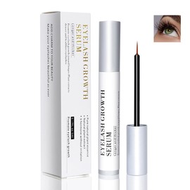 Eyelash Growth Serum, Natural Eyelash Serum for Longer, Thicker and Stronger Eyelashes, Eyelash Care Applicator, Protection and Care (5ML)