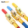 R134A R410A R22 R12 A/C Charging Hoses and Ball Valve