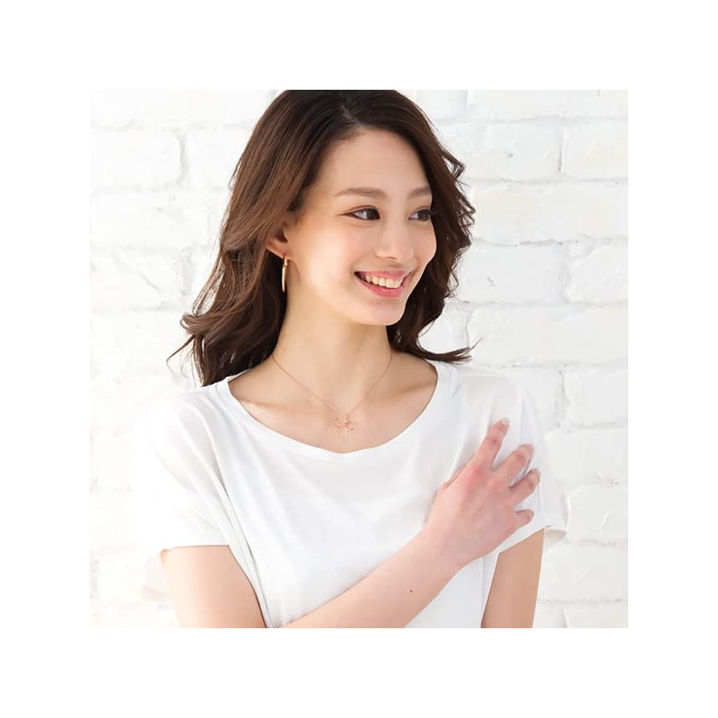 [ジュエリーショップエム] 細線 手曲げ リボン ネックレス レディース ゴールド 0066-G