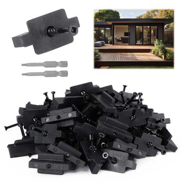 Yeipower 125PCS Hidden Fasteners Composite-Deck - Universal Nylon Composite Decking
