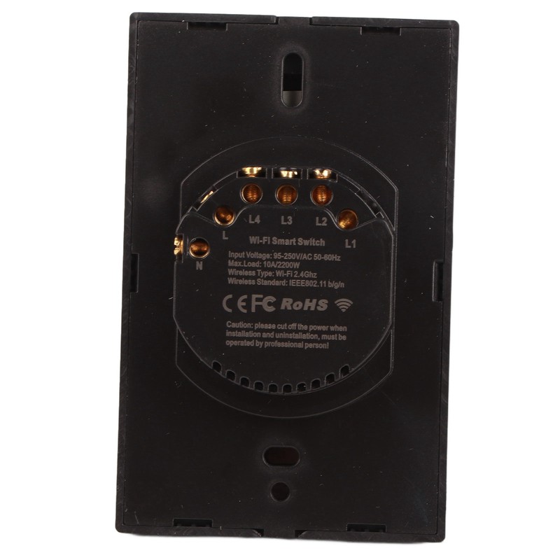 WiFi Touch Screen Switch Single Circle for 4‑Way AC