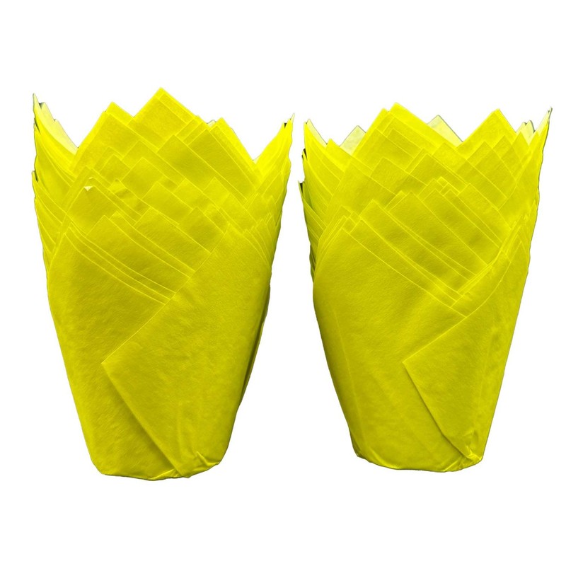 Scrumptious Sprinkles 5706 Tulip Muffin Cases, Yellow x 50, 21x11x11