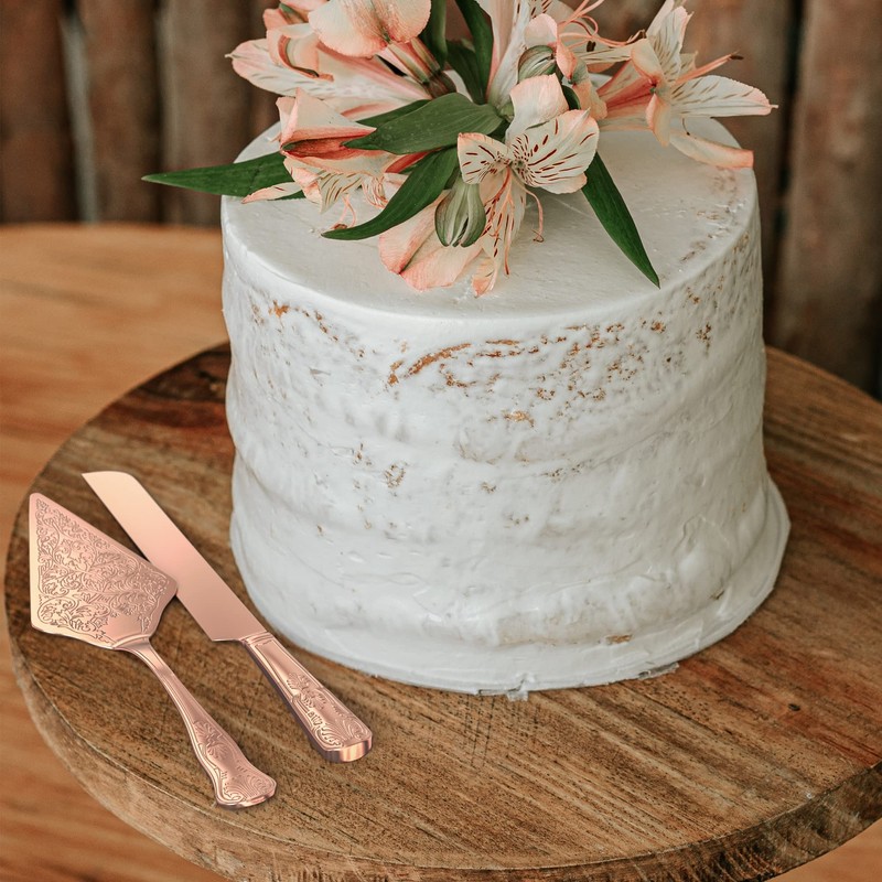 Orblue Wedding Cake Knife and Server Set - Premium, Beautifully