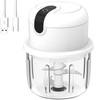 Luniquz Mini Garlic Chopper, Cordless Electric Garlic Slicer, 300ML GLASS