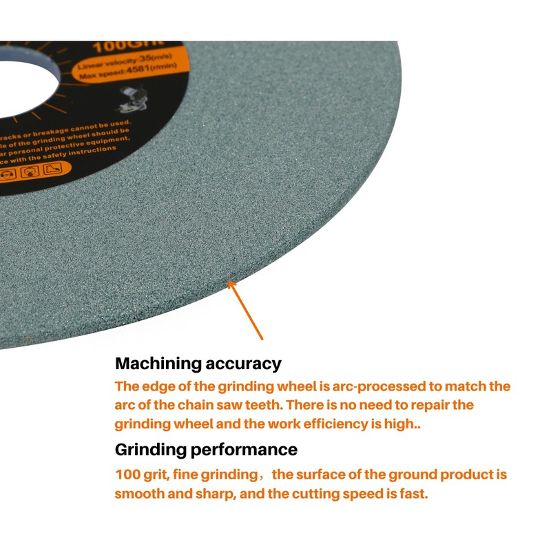 AmaCupid Chainsaw Sharpener Grinding Wheel，Green Silicon Carbide Abrasive。For Universal Saw