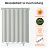Lerores Duschvorhang 80x200cm Grau, Beschwerter Saum Antischimmel Textil, Wasserabweisend, Waschbar