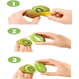 Green Fruit Kiwi Cutter Peeler Slicer Kitchen Gadgets Tools for Pitaya Portable and Useful Peelers
