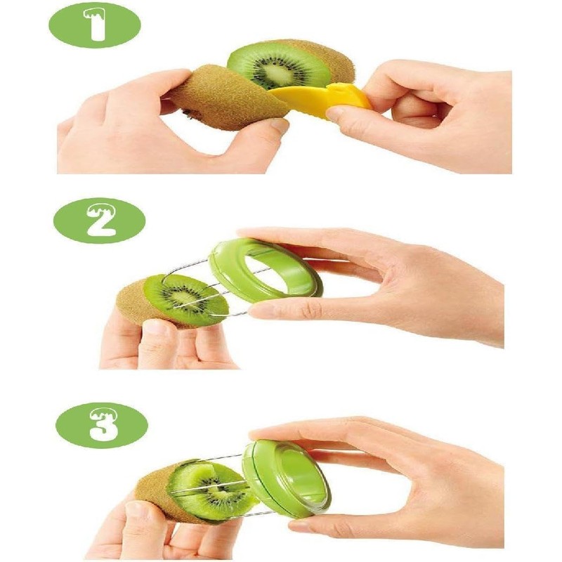 Green Fruit Kiwi Cutter Peeler Slicer Kitchen Gadgets Tools for
