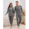 Frcdaunrs Couple Pjs Matching Sets Warm Sleepwear for His and