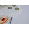 Inmerget Small Square White Tablecloth Elegant Lace End Beside Table