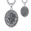 Cargari Saint Christopher Necklace for Men 925 Sterling Silver St