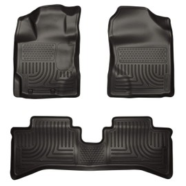 Husky Liners 99501Fits 2012-16 Toyota Prius C Weatherbeater Front & 2nd Seat Floor Mats, Black