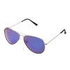 Ultra Pilot Sunglasses - Adults Silver Frame with Blue Lenses