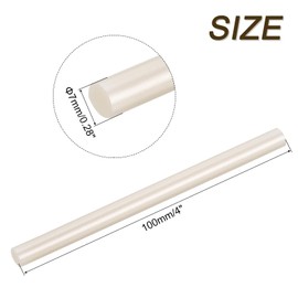 sourcing map 30pcs Mini Hot Glue Gun Sticks 7mm x 100mm High Sticky Small Hot Glue Sticks for Glue Gun, Metallic White