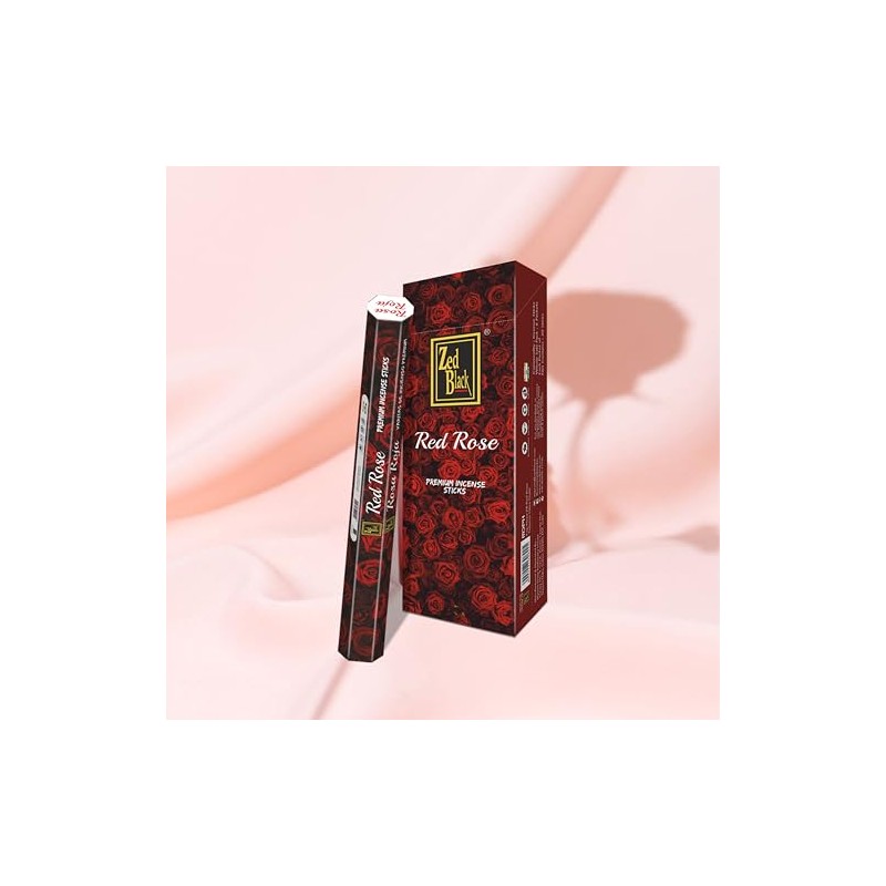 ZED BLACK Z004 Red Rose Incense Sticks, 20 Sticks x