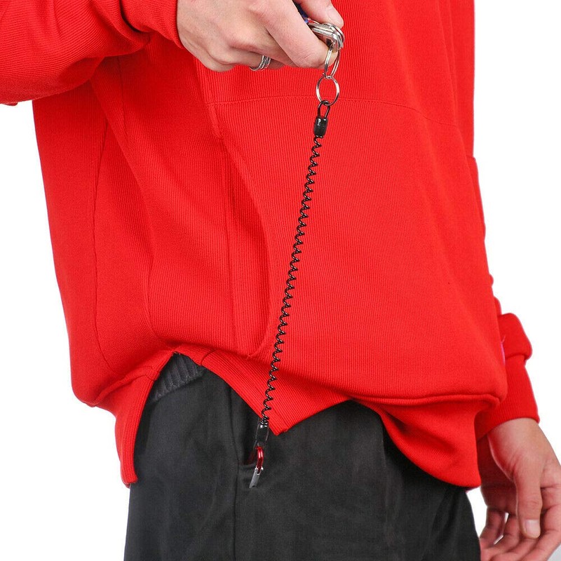 POWERTOOL Carabiner Lanyard Chain, 1pc Retractable Lanyard Keyring Spring Stretch