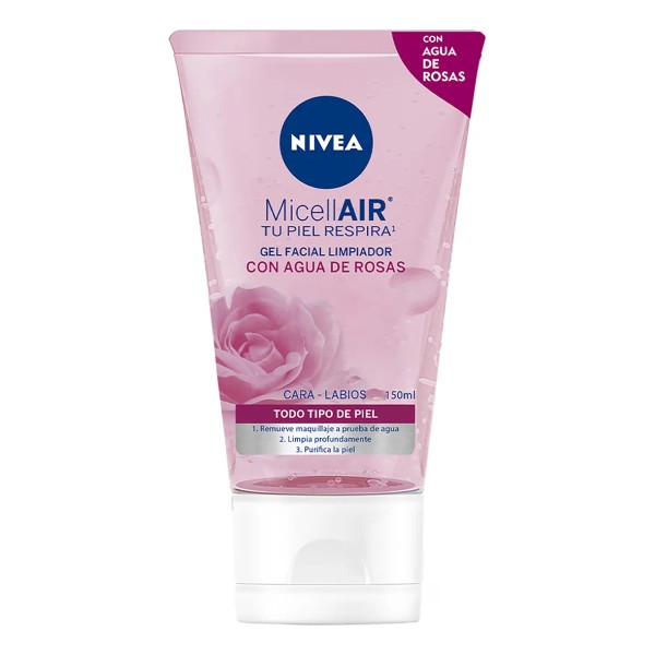 Gel Facial Limpiador Nivea Agua De Rosas 150 Ml