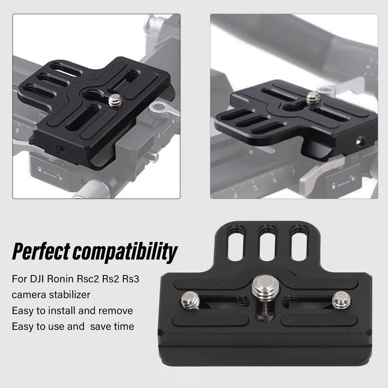 Camera Quick Release Base Plate with 1/4in 3/8in Threads for